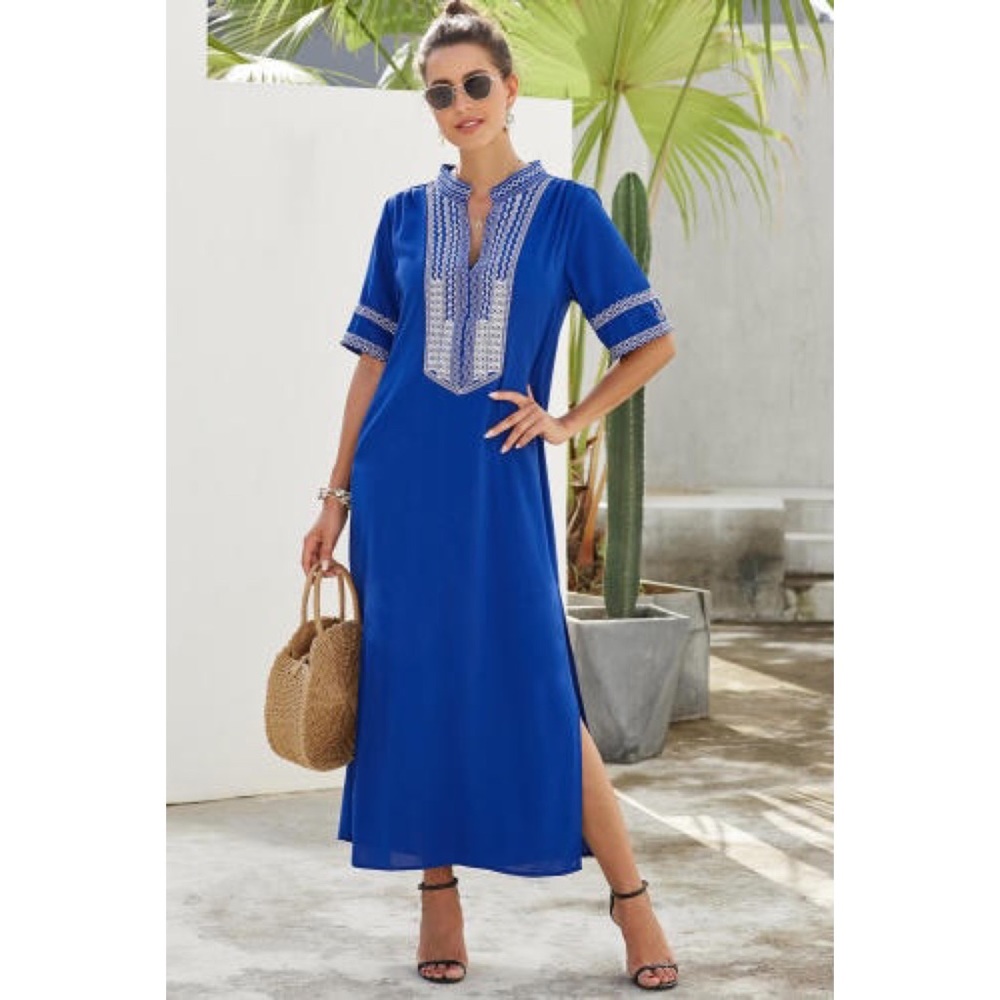 Bohemian Slit Maxi Dress